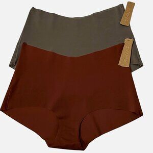 SKIMS Naked Dipped Boy Short Lot of 2 Saffron‎ Carbon XXS